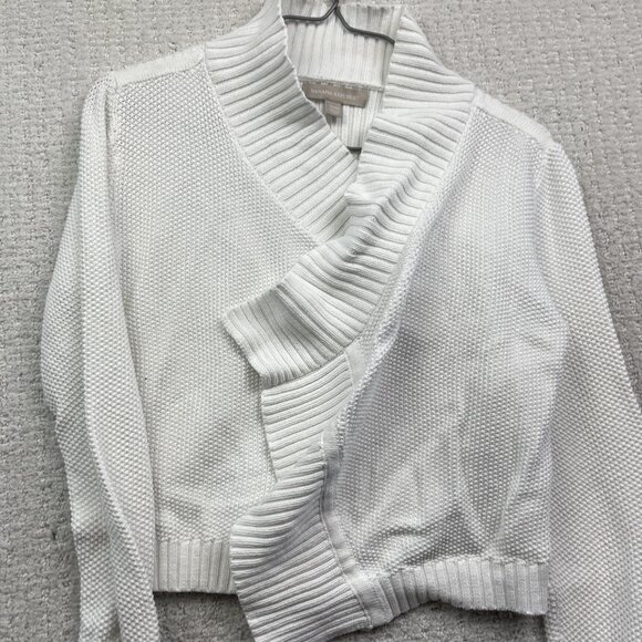 Banana Republic Womens Long Sleeve Open Shrug / Bolero Knit Sweater Sz M White - Picture 11 of 11
